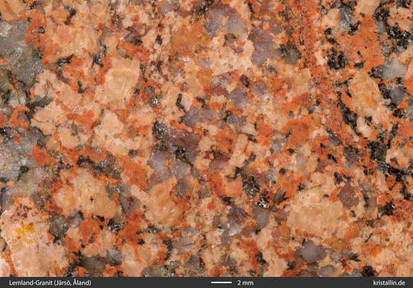 Gleichk&ouml;rniger Lemland-Granit (Aufnahme unter Wasser)