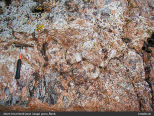 Pegmatit auf der Insel Skogs&ouml; grund