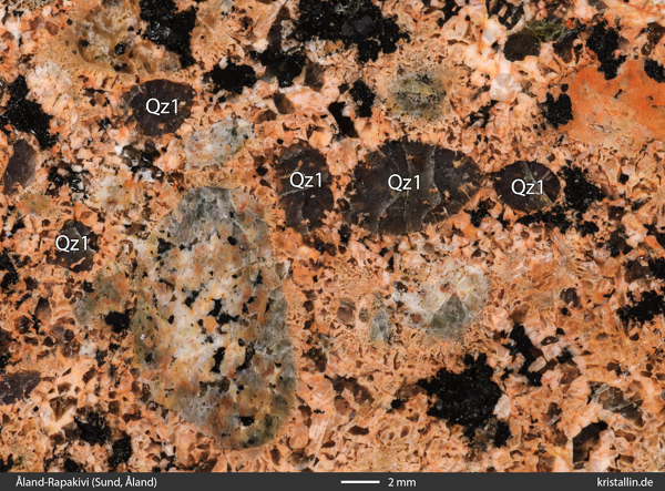 Quartz in rapakivi