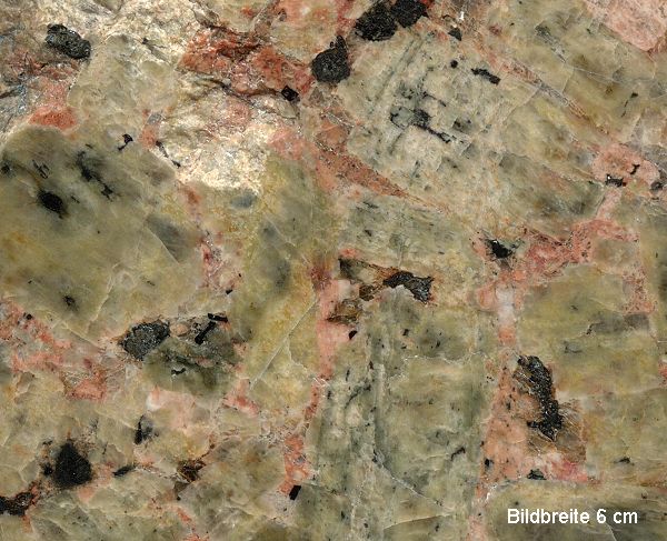 Detail aus dem Angermanland Syenitgabbro