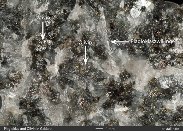 Mineralbild des gleichen Gesteins.