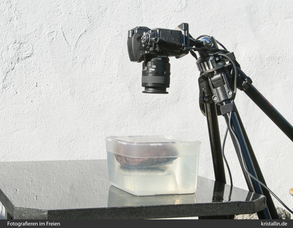 Test zum Fotografieren unter Wasser.