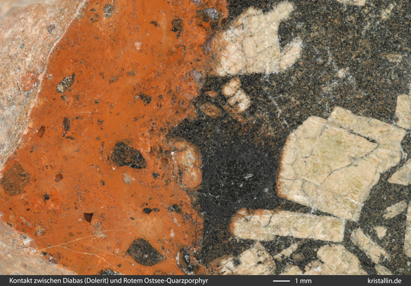 magmatic corrosion Rhyolith - Dolerite