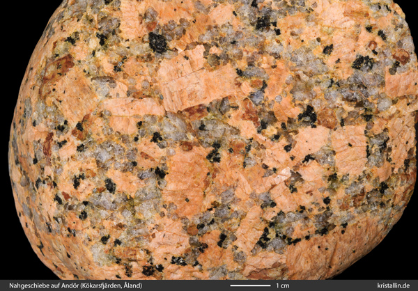 Porphyrischer Rapakiwi als Nahgeschiebe