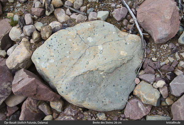 Öje-Basalt mit Mandelsteingefüge